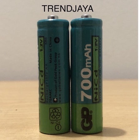 Baterai Cas GP 700 mAh AA 1.2V Baterai Charger GP 700Mah Batre Cas AA