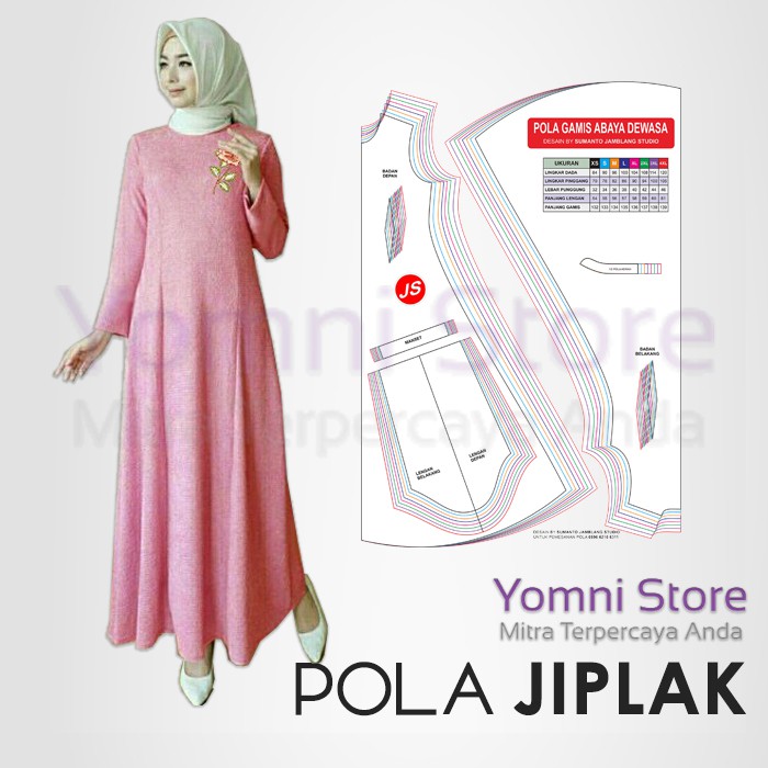 Paling Inspiratif Pola Gamis Payung Tanpa Potongan