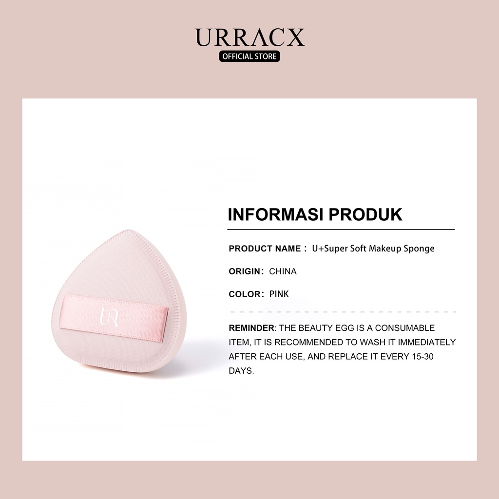 URRACX Bubuk bantal udara puff super lembut kering basah dua tujuan makeup menetapkan sponge