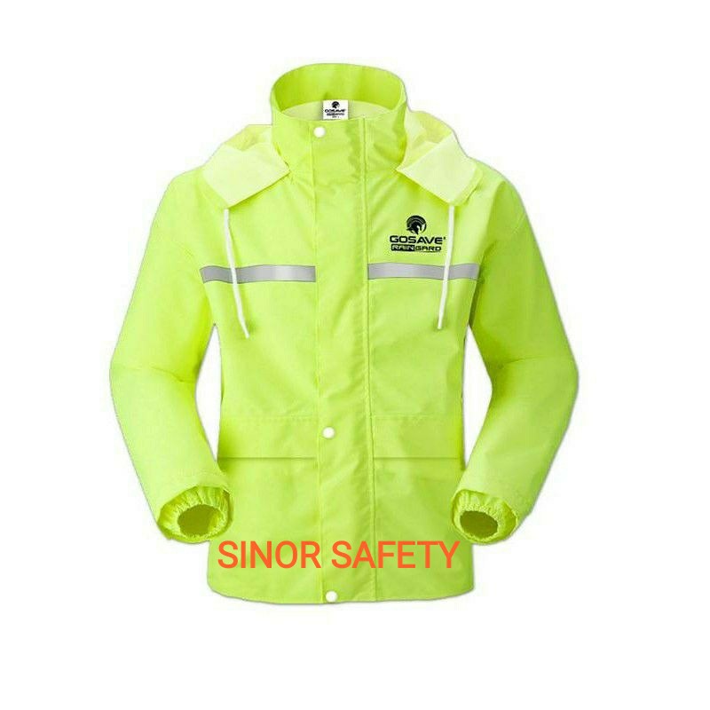 Jas Hujan RAINGARD ORANGE dan HIJAU Industrial Safety Raincoat Setelan Baju Celana Motor