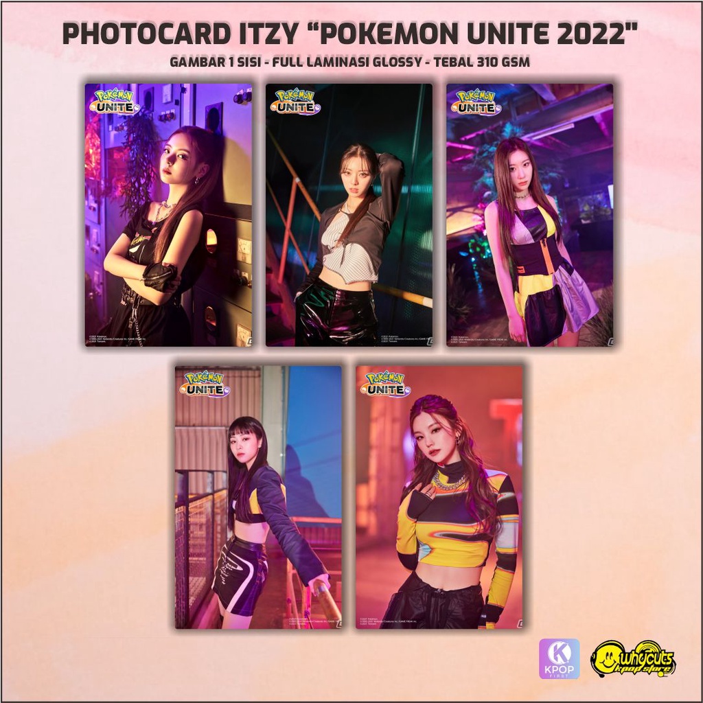 PHOTOCARD FULL SET KPOP ITZY / PRINT 1 SISI / FULL LAMINASI GLOSSY / ANTI AIR DAN TIDAK LUNTUR / ISI 5PCS