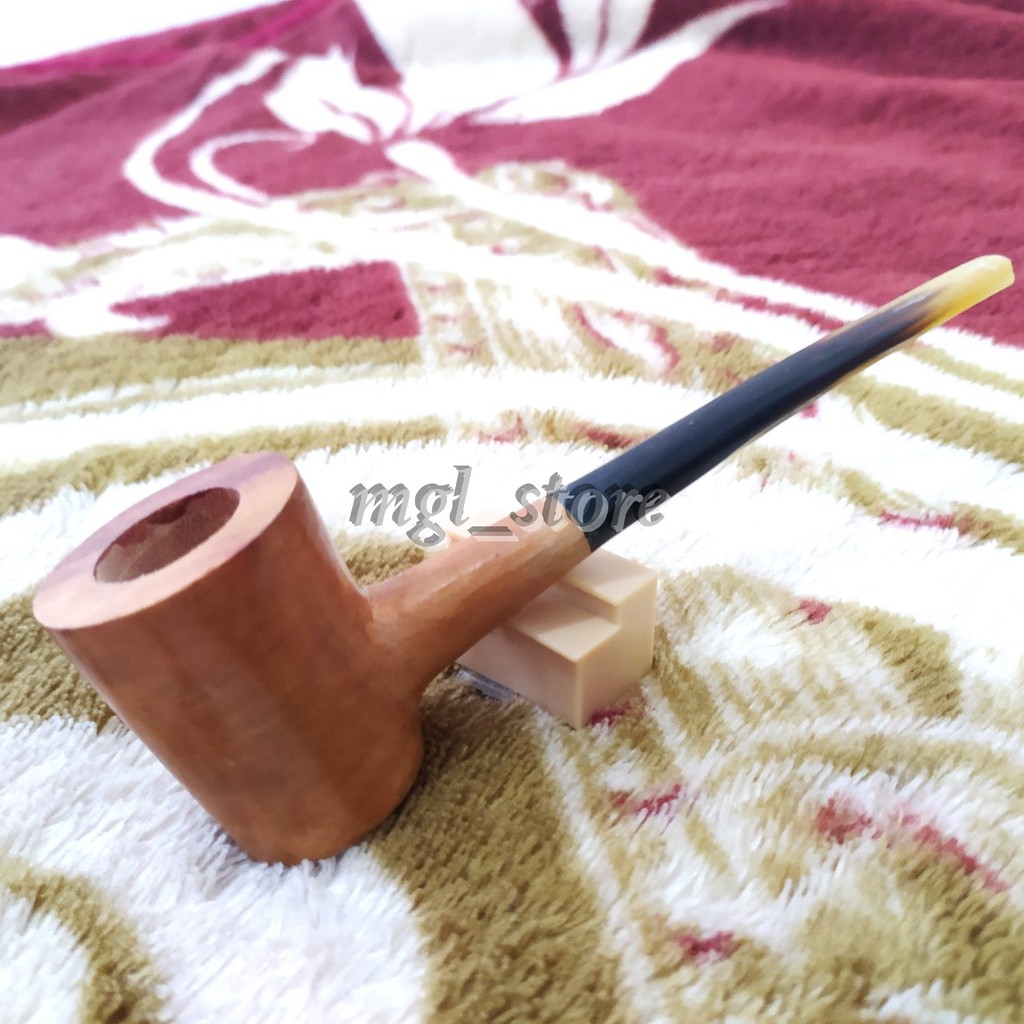 Pipa cangklong Tembakau tanduk dan kayu sawo model Palu