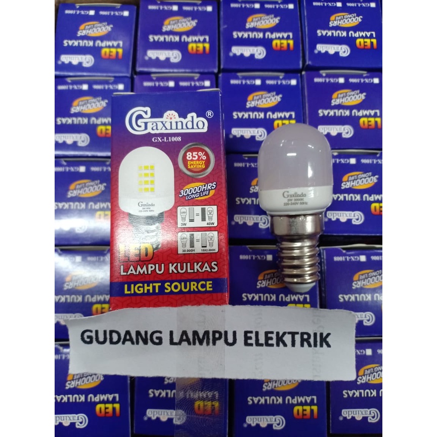 LAMPU KULKAS LED FITTING E 14 MERK GAXINDO - PUTIH - E-14