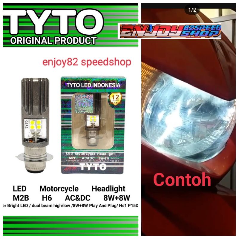 lampu depan utama Led Tyto M2B H6 Ac Dc kaki 1