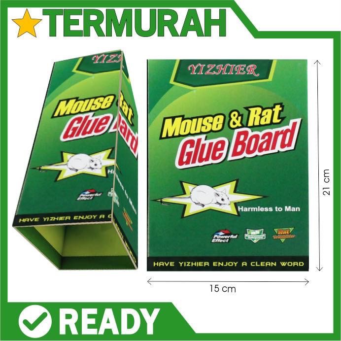 LEM TIKUS JEBAKAN TRAP PAPAN BUKU IMPOR PERANGKAT CAP GAJAH GLUE BOARD MOUSE JUMBO RAT BESAR MURAH D