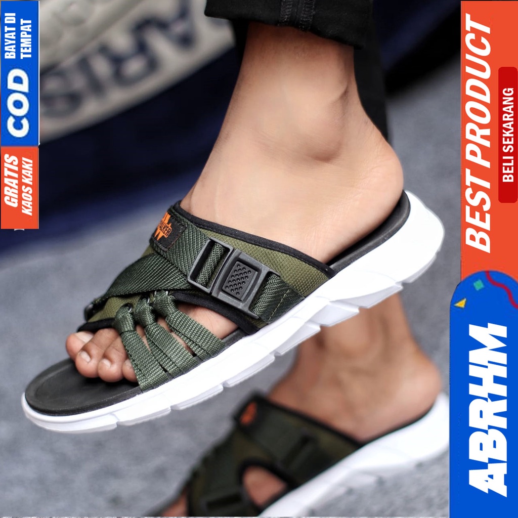 ABRHM SHOKA Sandal Slide Pria Sendal Slop Terbaru Distro