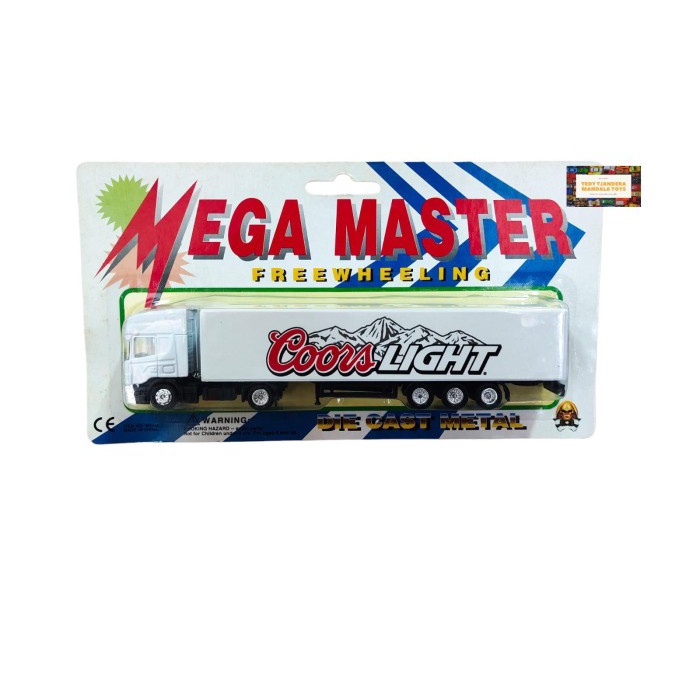 Mega Master 1/87 Advertisement Truck Coorslight White - Panjang 19 cm