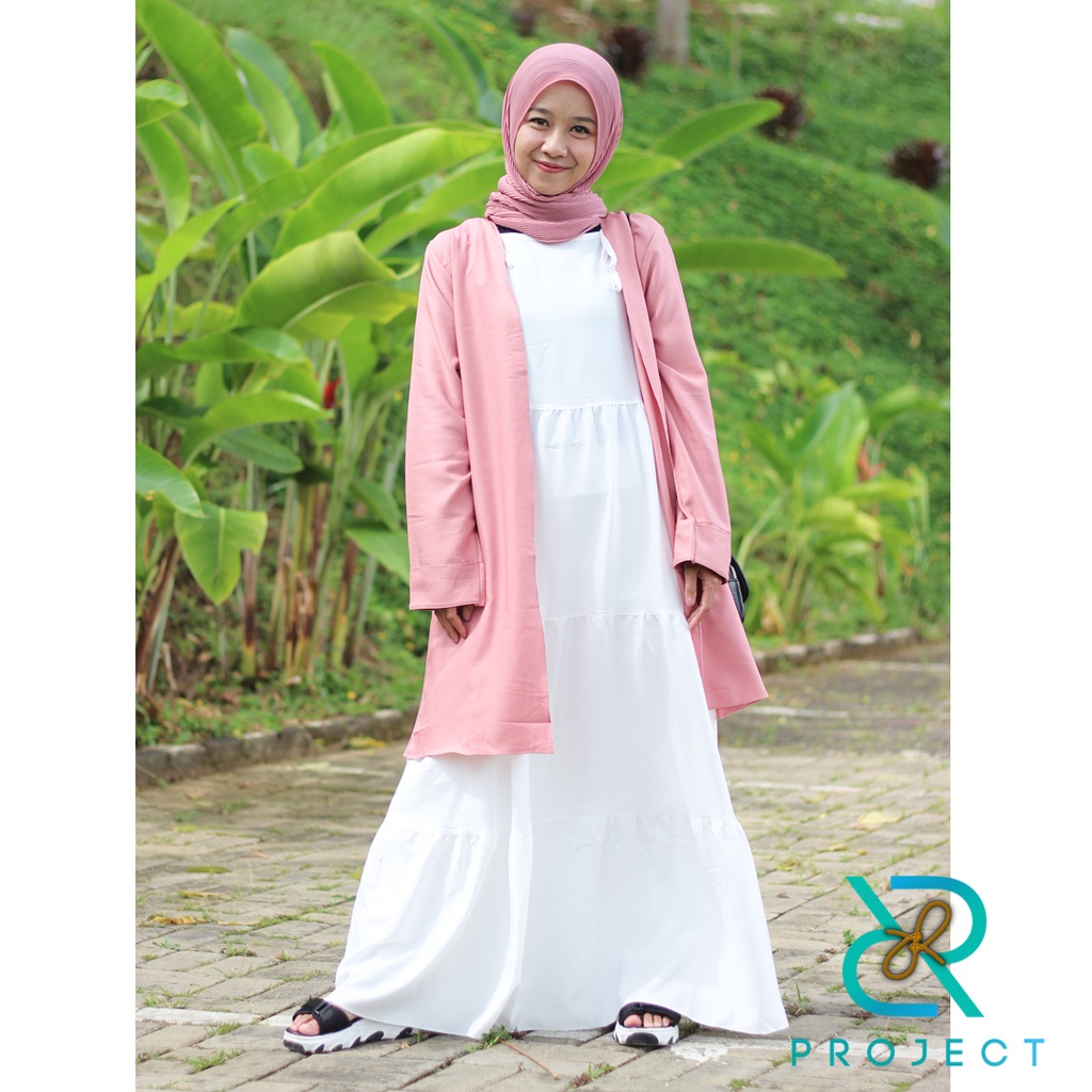 HD16:CARDIGAN FASHION MUSLIM MASA KINI PAKAIAN WANITA MUSLIMAH TERLARIS  BEST SELLER BASIC OVERSIZE POLOS BAHAN SHAKILA HQ