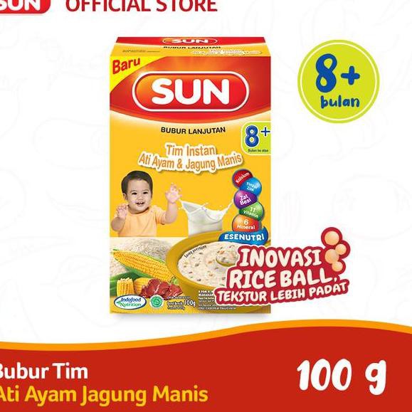 

Termurah SUN Tim Instant Tomat Wortel Ayam Box 100 g x 1 Pcs + SUN FOC 8+ Ati Ayam Jagung Manis ,,