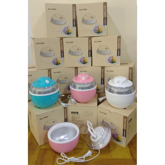 Mini Ice Cream Maker Alat Pembuat Ice Cream Otomatis