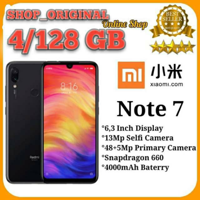 Xiaomi Redmi Note 7 Ram 4/128 Gb Garansi Distributor