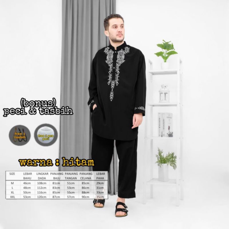 Baju Muslim Koko - Setelan Pakistan Al-Mashka - Setelan baju Muslim