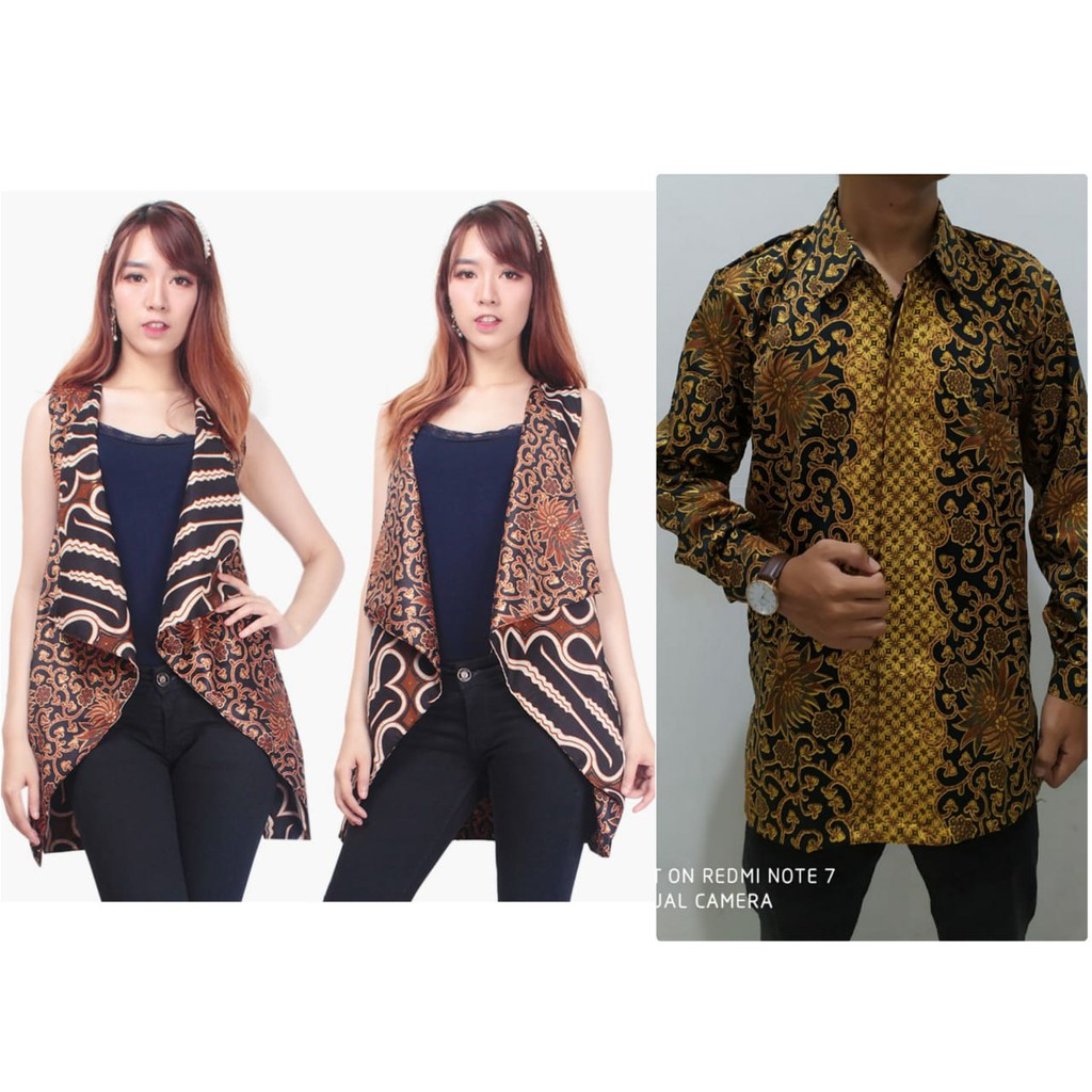 SB Collection Couple Batik Biefa 2in1 Blazer Outer Bolero Dan Kemeja Panjang Pria