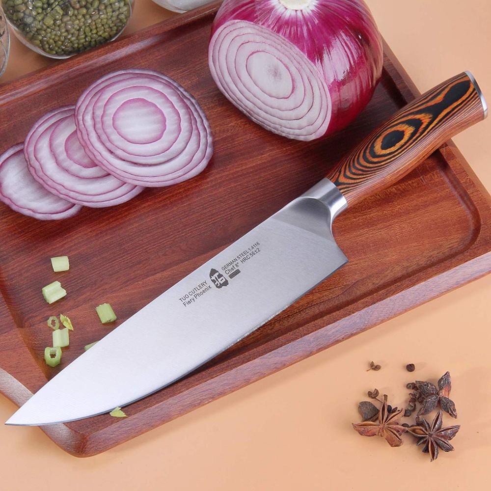 TUO Cutlery Chef Knife - German HC Stainless Steel Multipurpose Kitchen Chefs Knife, Ergonomic
