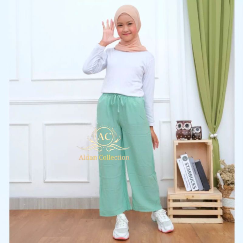 Celana Kulot Rayon Anak Perempuan Usia 6_13 Tahun / Celana Kulot Rayon Anak / Celana Rayon Anak / Kulot Rayon Anak / Celana Kulot Anak Perempuan / Celana Kulot Anak / Kulot Anak Perempuan / Celana Panjang Anak Perempuan / Celana Anak Perempuan