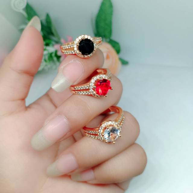 Cincin motif 003,,mata warna A- C