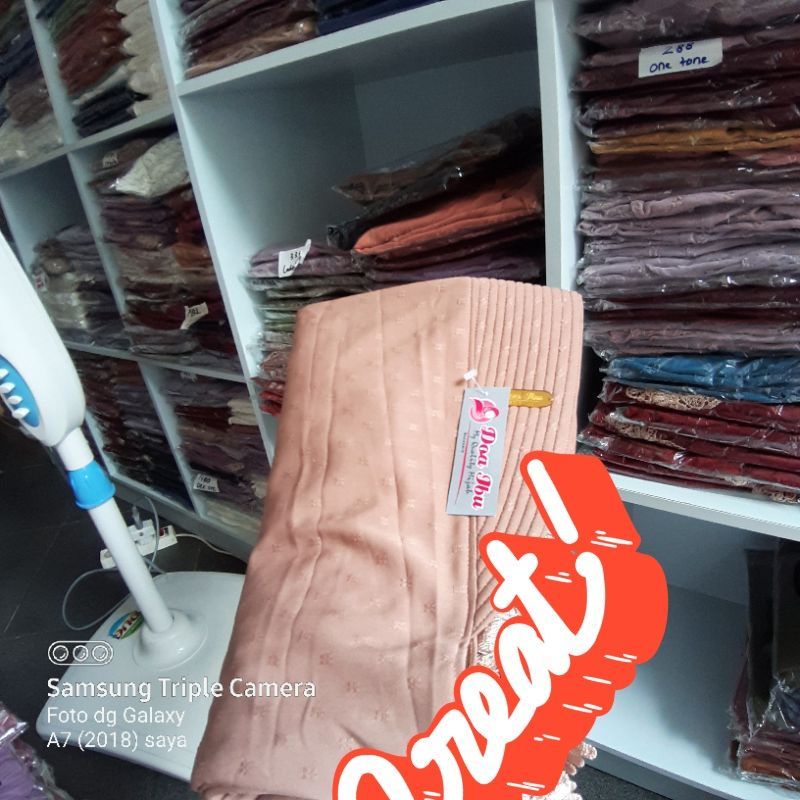 Jilbab doa ibu Oval Dex bahan Jersey Valentine