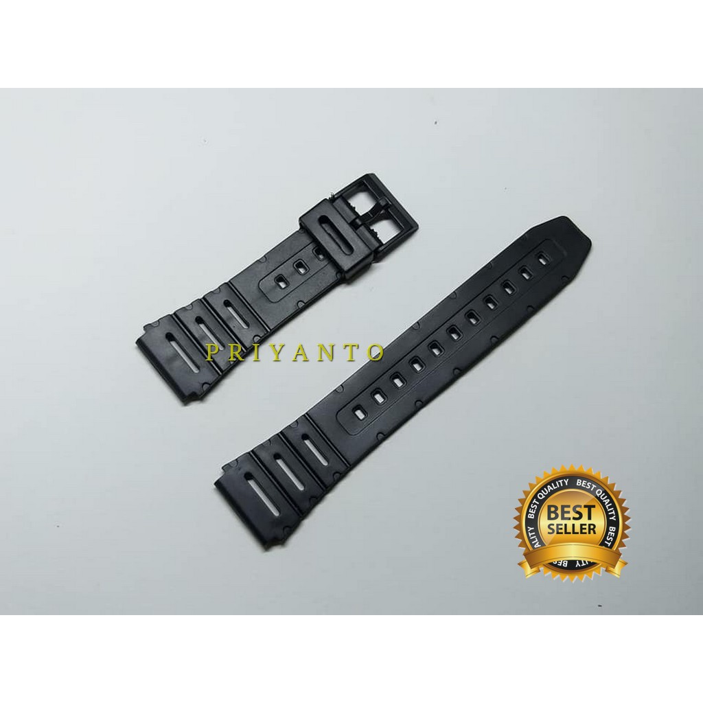 Tali strap rubber karet jam tangan casio resin Ca-53w CA53w Ca 53 Bonus Pen