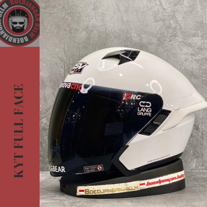 RSV HELM SV300 SOLID WHITE GLOSSY - DOUBLE VISOR - HALF FACE - RSV
