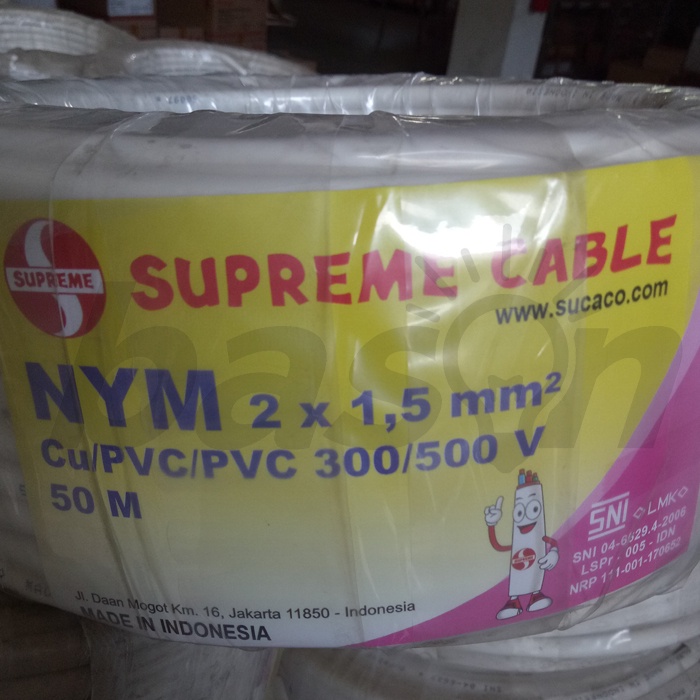 Supreme NYM 2x1.5 @ 50 meter - Kabel Listrik