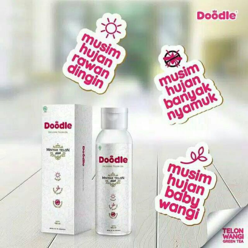 Doodle Minyak Telon Green Tea Roll On 60ml 100ml Minyak Telon Bayi Premium Anti Nyamuk Traveling Size Anti Masuk Angin