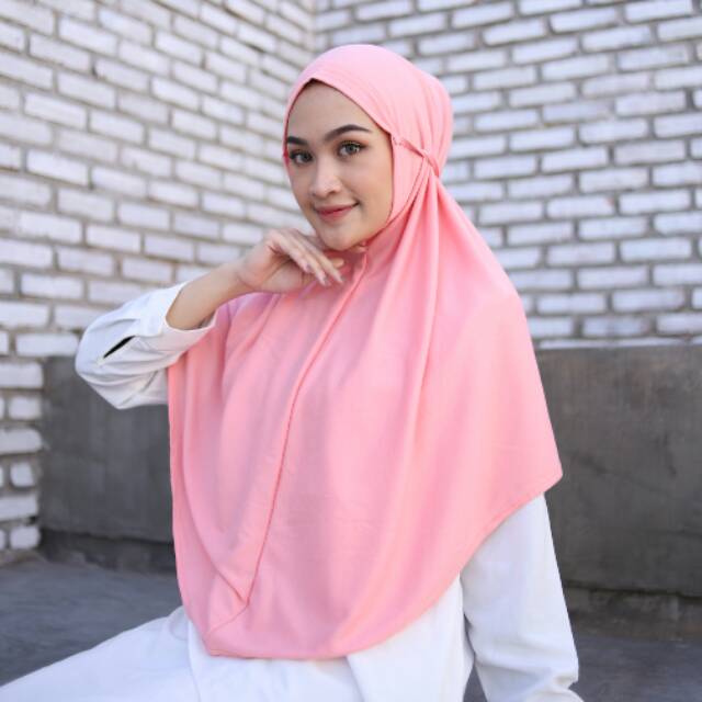 Hijab Instan Kaos Bergo Aisyah Size XL bahan kaos