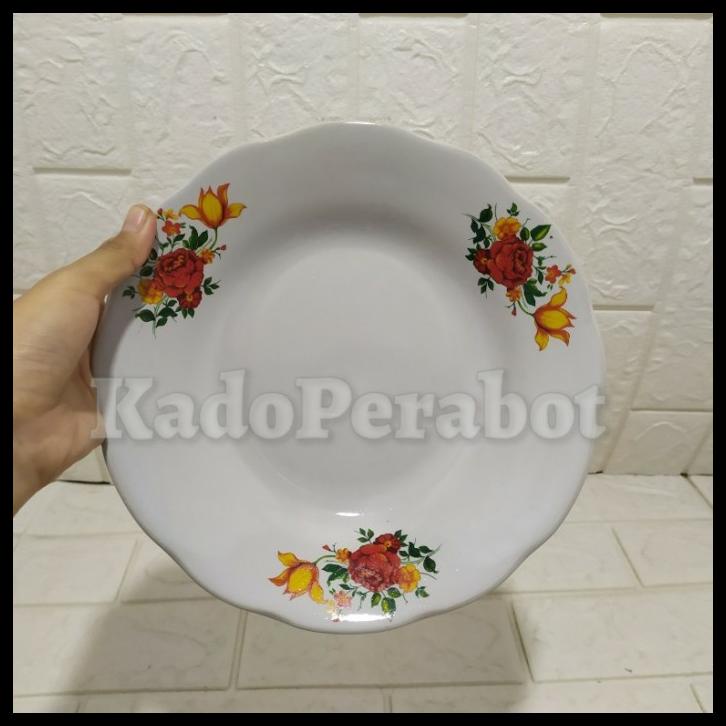 Jual Piring Kembang 9 - Piring Putih - Piring Rumah Makan - Piring