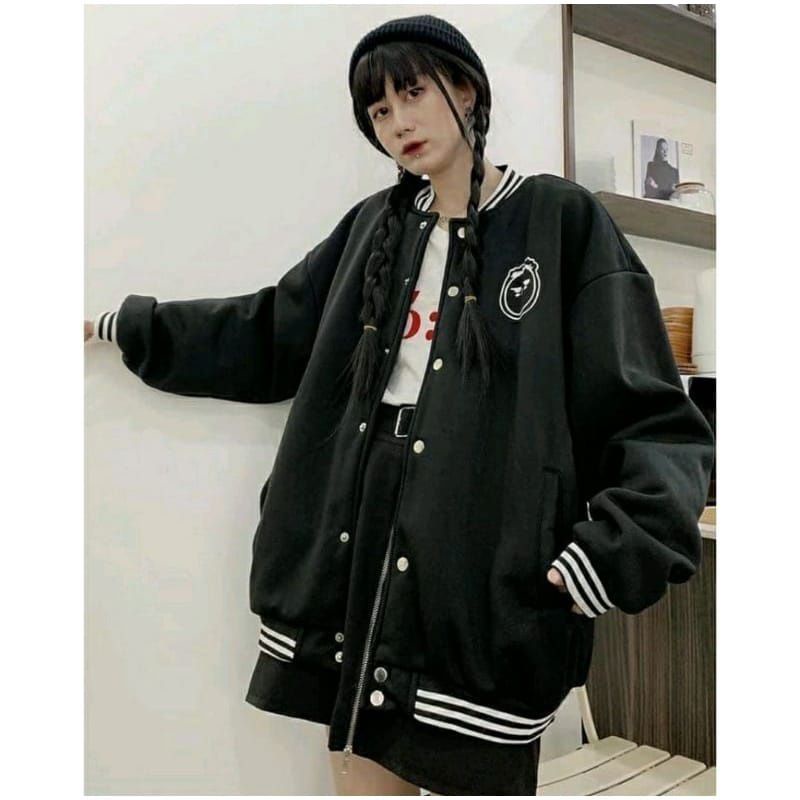 BE SMART BASEBALL JAKET PREMIUM - SF - BAJU WANITA CASUAL KERJA- BAJU WANITA VIRAL - BAJU WANITA KEK