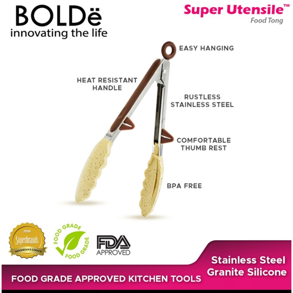 BOLDe Super Utensile FOOD TONG 9&quot; / Penjapit Makanan