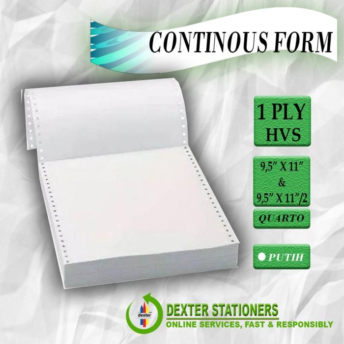 

Termal | Kertas Continous Form 1 Ply 9.5" X 11" K1/ K1 Bagi 2 Kertas Komputer