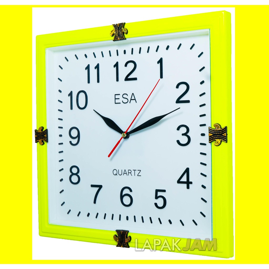 Jam Dinding Minimalis Dekorasi Rumah Sweep Movement Unik Wall Clock ESA 971