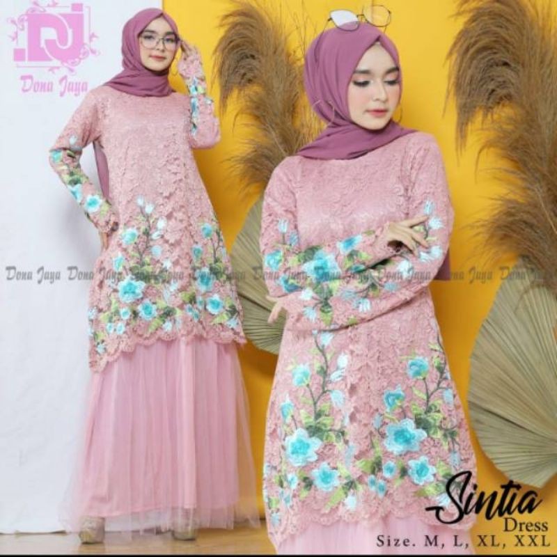 PRODUK ORIGINAL/GAMIS BRUKAT TUTU/DRESS PESTA//BY DONA