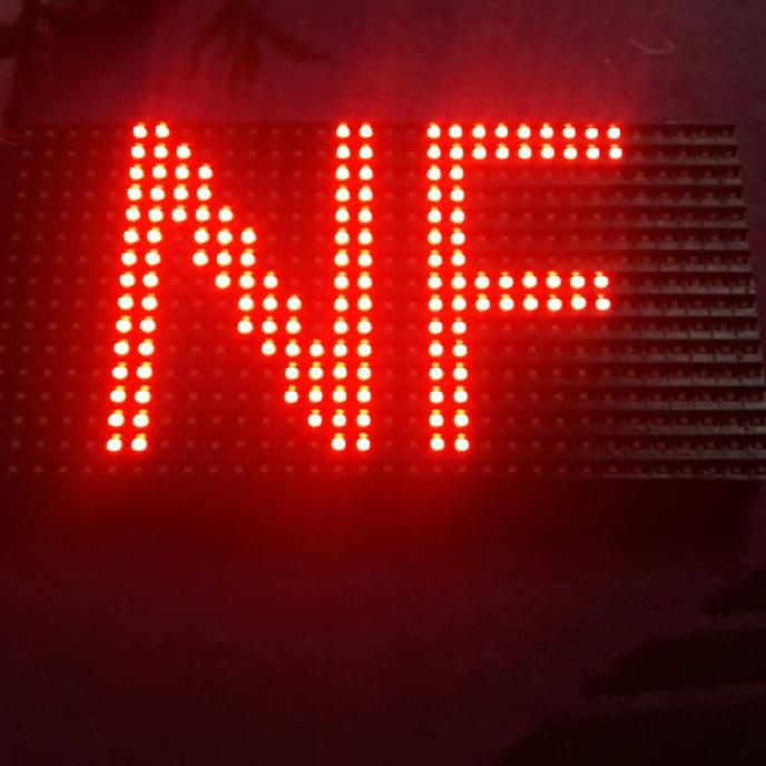 modul running text p10 smd merah