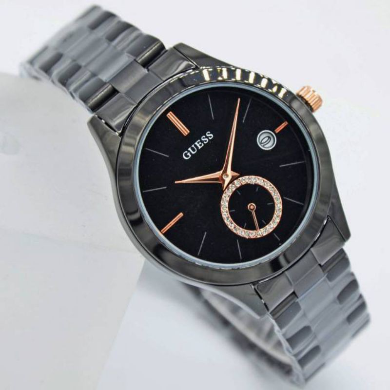 Jam Tangan Wanita guess W8419 small second tanggal aktif