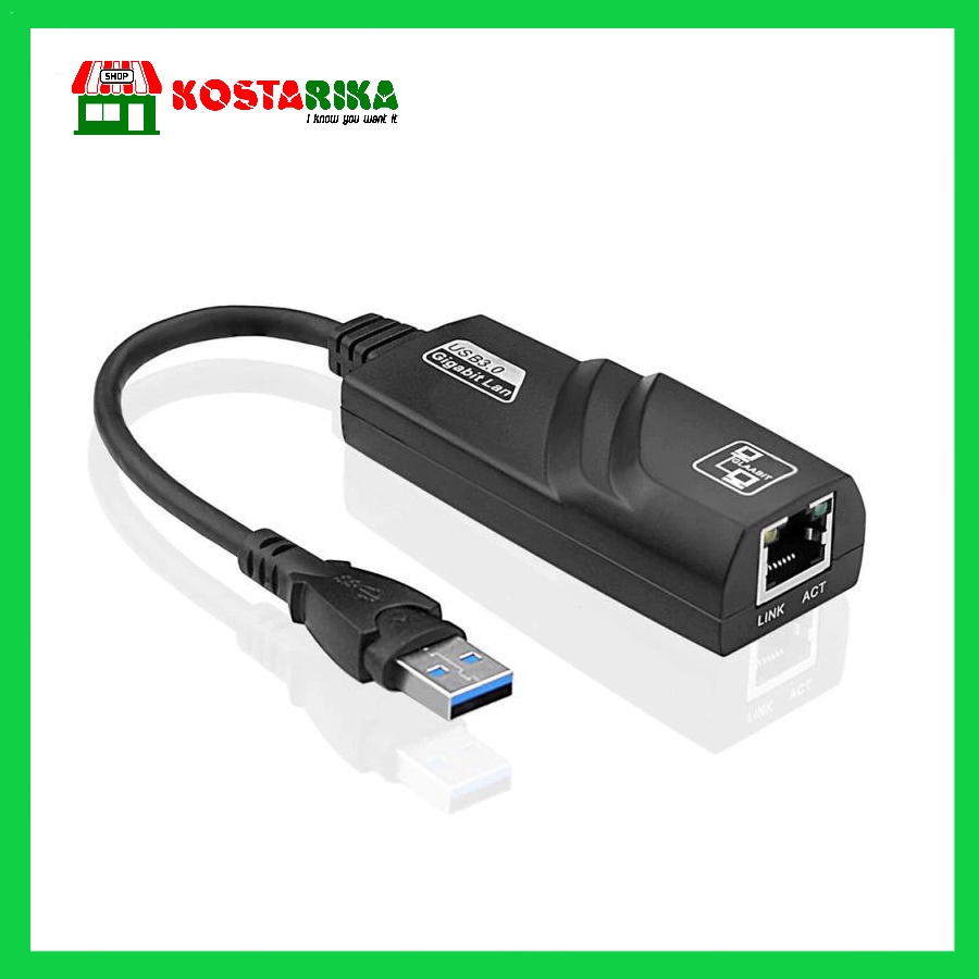 Kabel USB 3.0 Ke Ethernet Gigabit RJ45 Lan (10 100 1000) mbps Adaptor