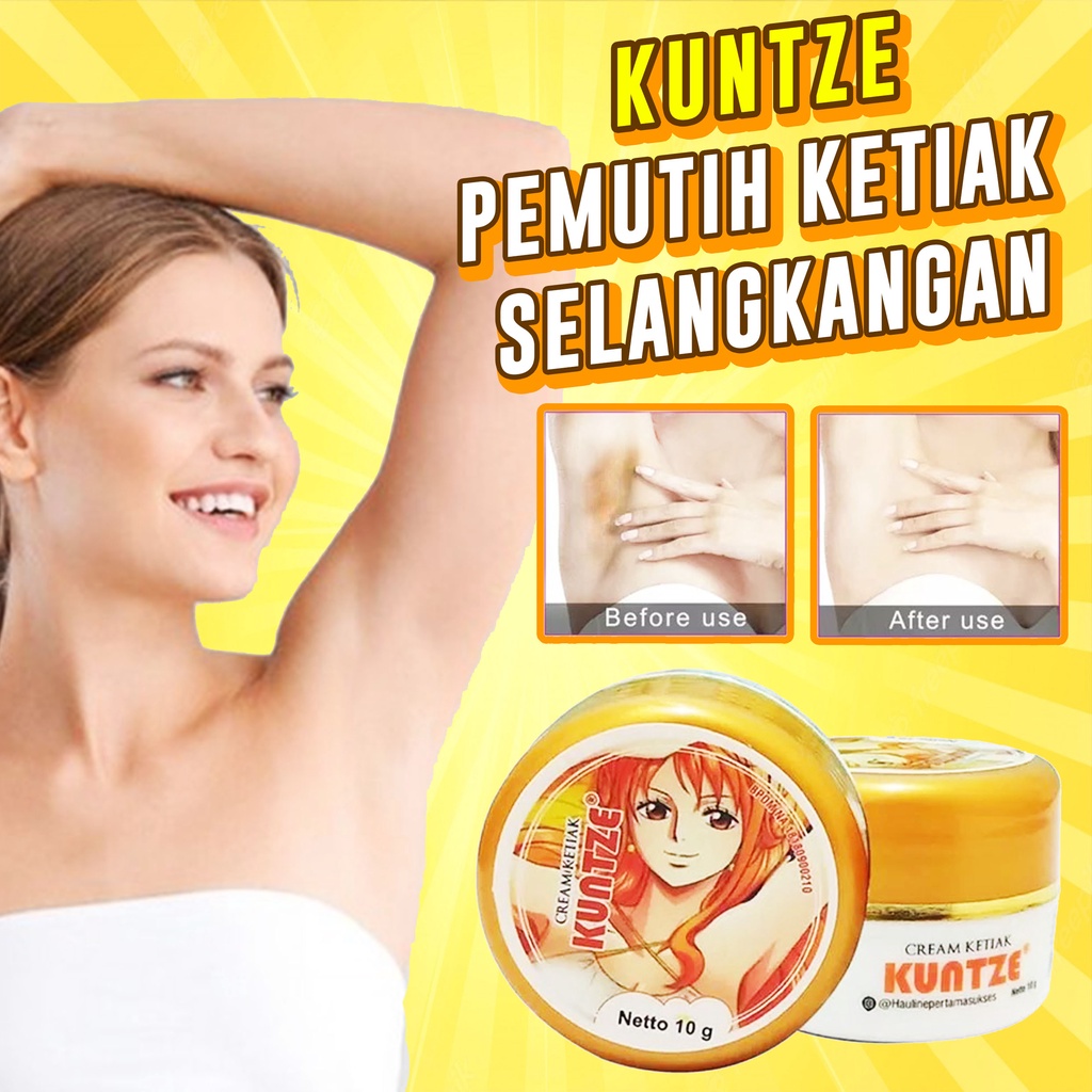 cream ketiak kuntze original bpom/pemutih ketiak selangkangan leher/pemutih kulit/shinkurim termurah