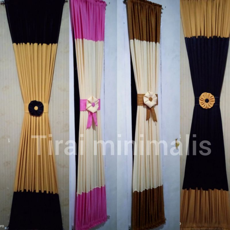 Gorden Kupu Minimalis Hordeng Kupu2 Ikat Tebal Kombinasi Warna Gorden Pita Kupu