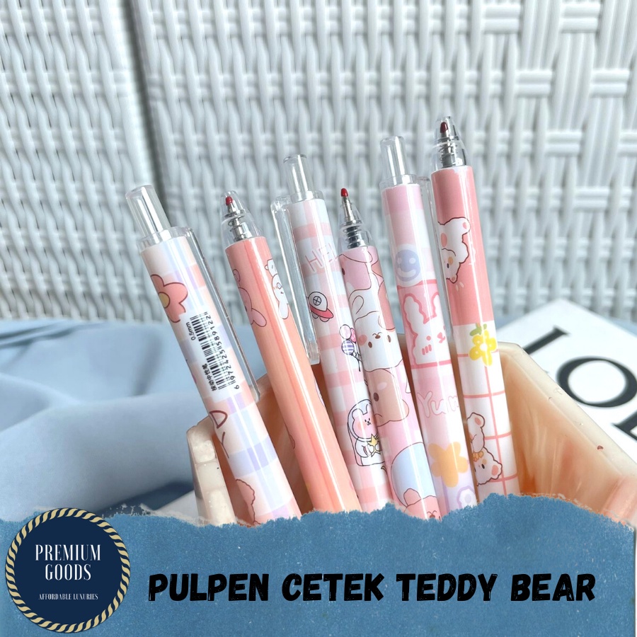 

GROSIRAN 4 8 12 PCS PULPEN PEN CETEK TERBARU KARAKTER BERUANG BABY TEDDY BEAR PINK LUCU READY COD