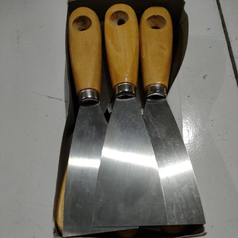 Kape 2 inch gagang kayu scraper skrap dempul kape dempul kayu dempul besi plamir tembok kape besi ka