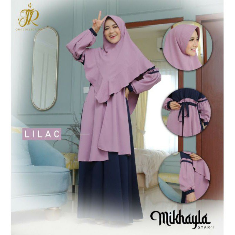 Gamis Mikhayla syar'i set Khimar