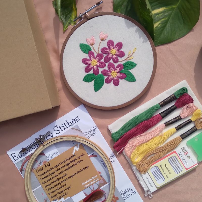 Paket menyulam berpola pemula Embroidery Kit