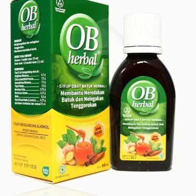 OB HERBAL 60ML SIRUP BATUK BERDAHAK PENGENCER DAHAK MASUK ANGIN