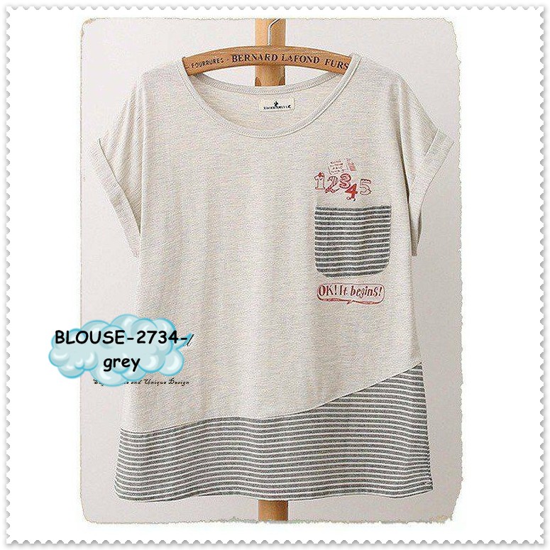 Baju Atasan Blouse Wanita Korea Jepang Import 2734