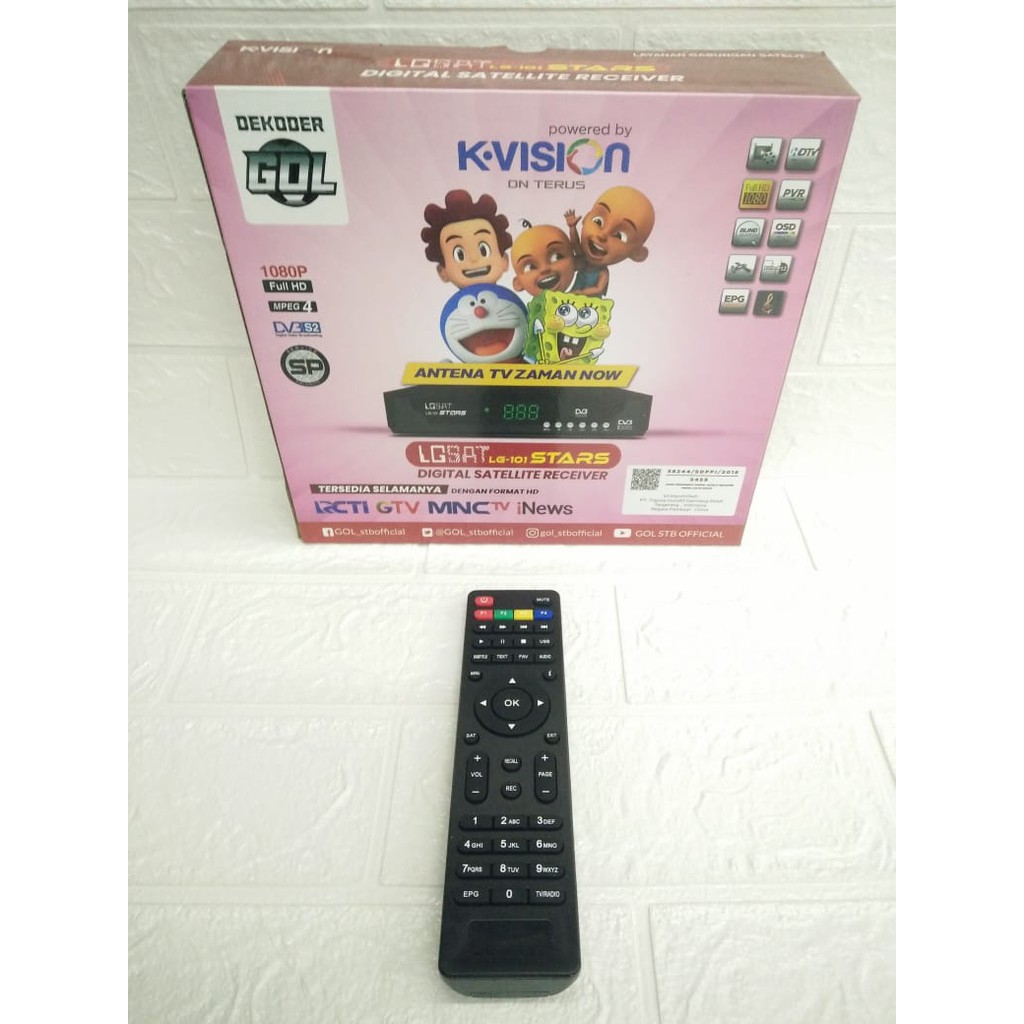 REMOT/REMOTE RECEIVER GOL K-VISION / KVISION LGSAT-101 STARS