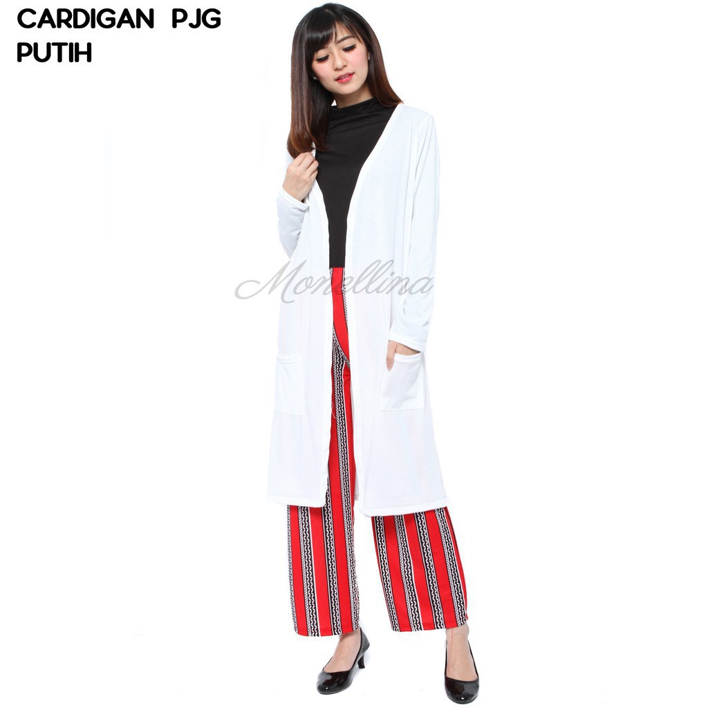 YUGANA - CRLONG Cardigan Wanita Cardigan Polos Jumbo Long Cardigan Lengan Panjang Murah Kekinian-4