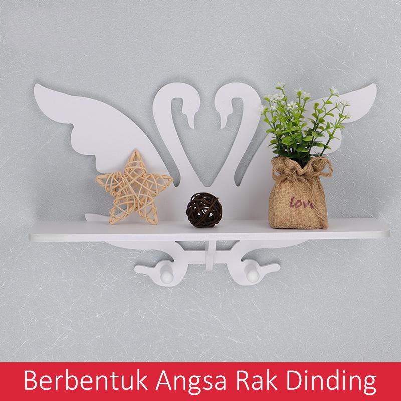 Queen_Fashions Rak Penyimpanan Dinding Berbentuk Sepasang Angsa Rak Dinding  Double-ended Swan Wall Shelves 1465