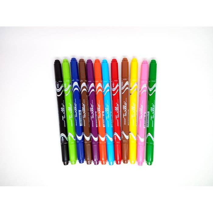 

Jual PROMO Spidol Dual Tip Marker Twillo Standard 12 Warna Murah