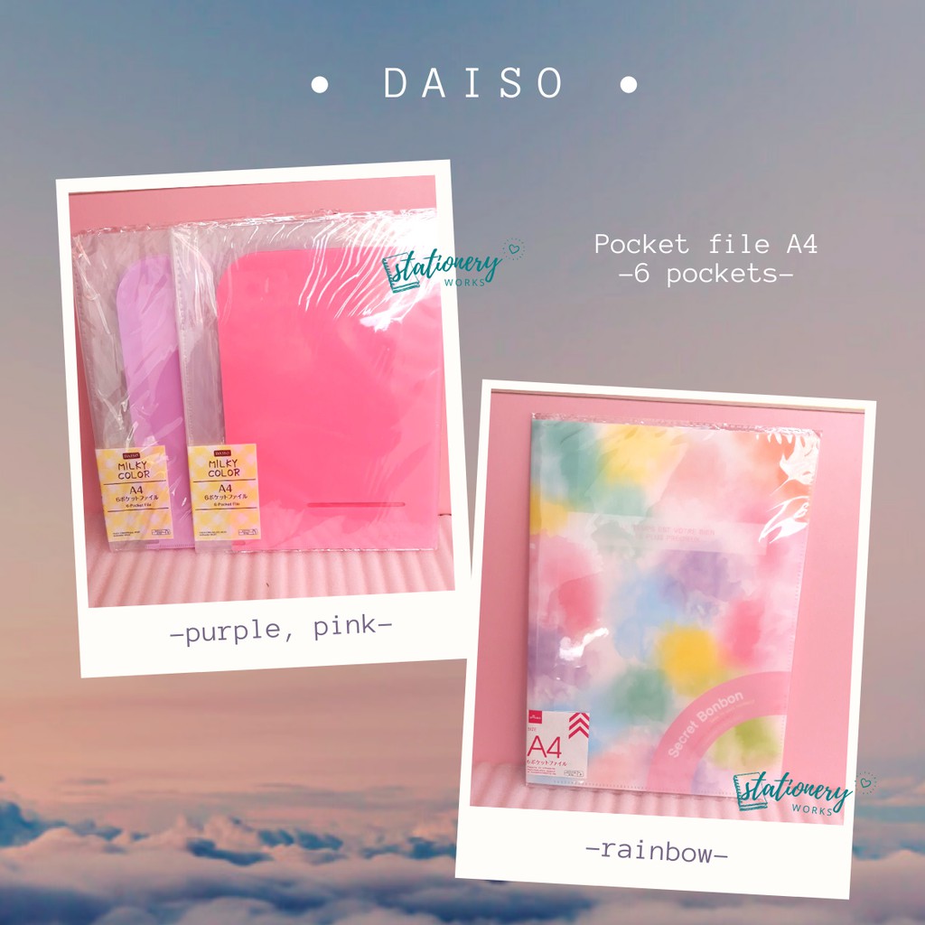 

Display book A4 - Clear pocket file A4 - pastel rainbow - map dokumen