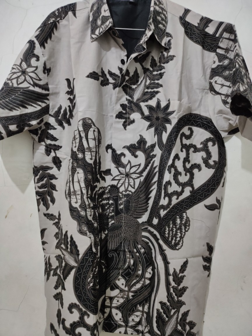 Kemeja Batik Ambrasta Pria Lengan Pendek Full Furingbaju Hem Atasan Premium Modern Trendy Katun