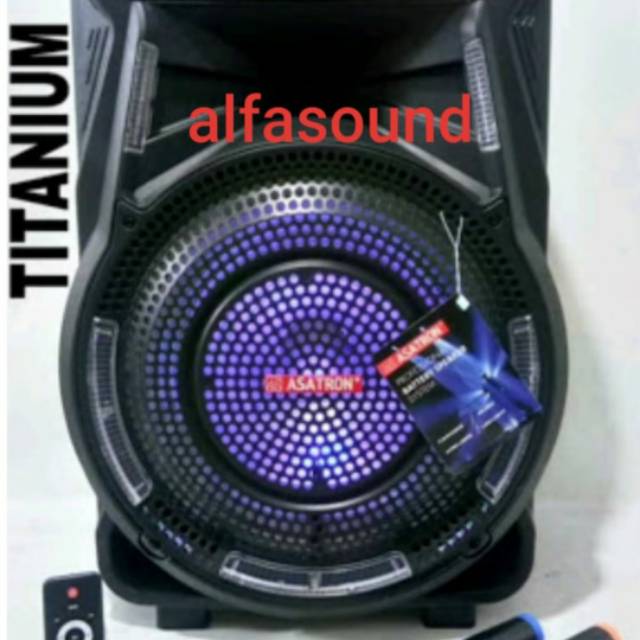 Speaker Portable Meeting Asatron HT 8873 Titanium 15 Inch HT8873 Mic